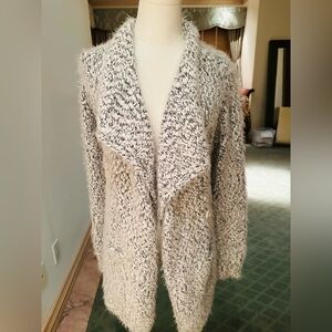 Cozy Black and White Knit Cardigan / Jacket